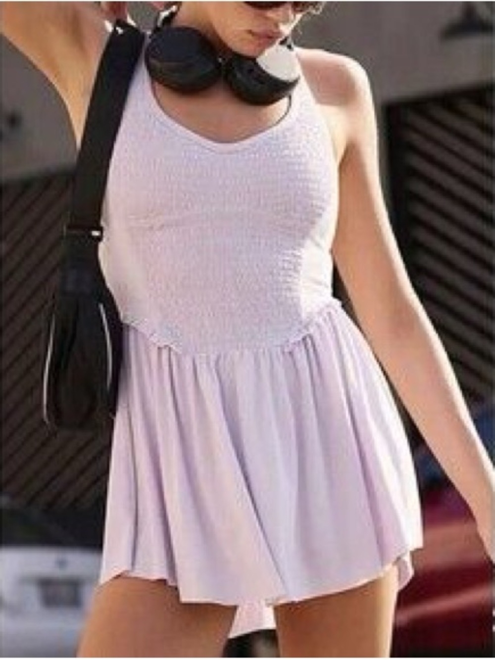 NWOT! FP Movement Smockin Hot Romper Dress, Women’s Small, Lilac